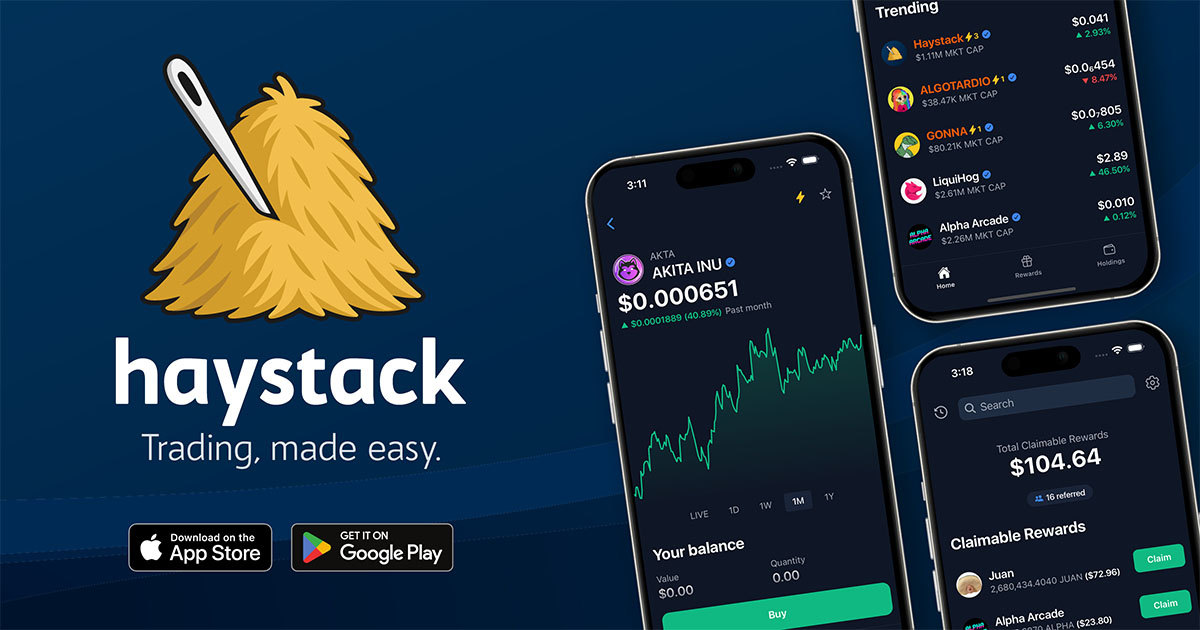 Haystack Brings Mobile-First DeFi to Algorand with Sub-500ms Order Routing